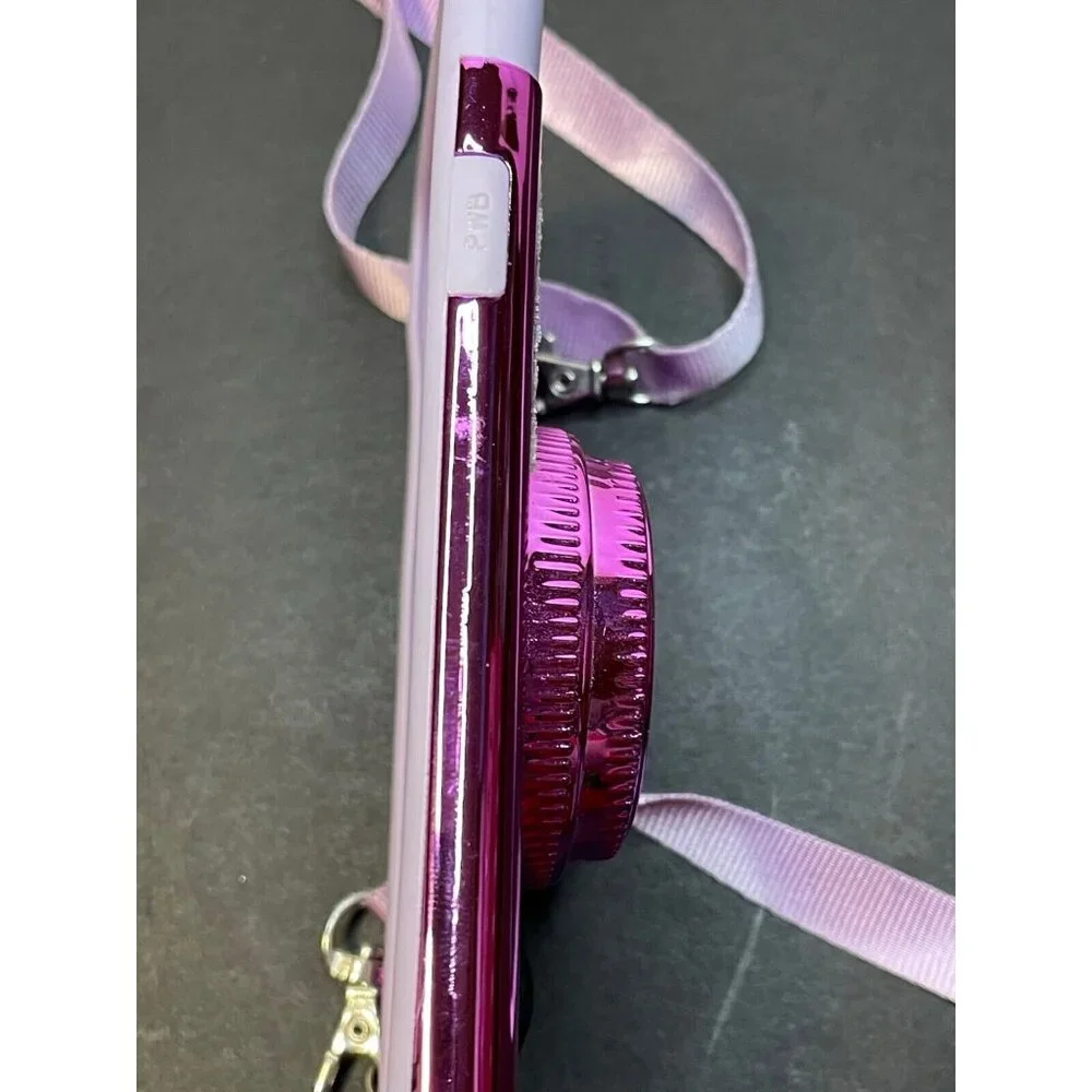 iPhone 8 camera phone case strap purple